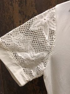 White Sequence Neck