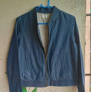 Denim Bomber Jacket - Classic Style