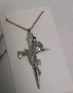 Rose Cross Necklace
