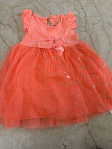 Orange Tulle Party Dress