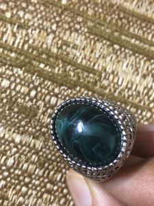Statement Ring With Emerald Stone