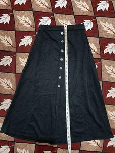 Areca designer black midi skirt