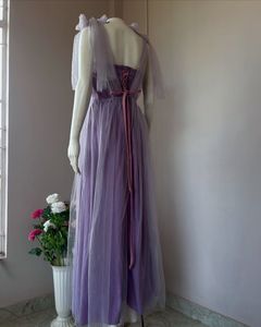 Lavender Mesh Gown