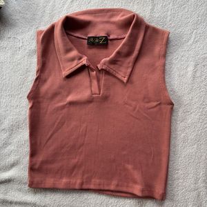 Retro Polo Crop Top