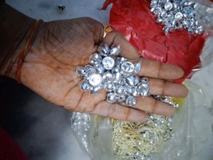 Silver Beads  And Caps