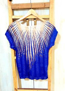 Blue &amp; Golden Design Top Size-34-36