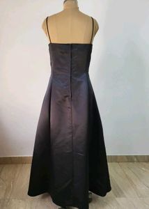 Black &amp; Lavender Satin Gown