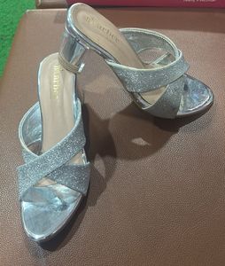 Sparkly Silver Heels