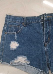 Distressed Denim Shorts
