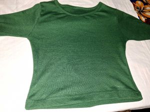 Dark Green Top Full Sleeves