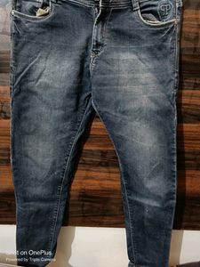 Denim Dark Blue Branded Jeans