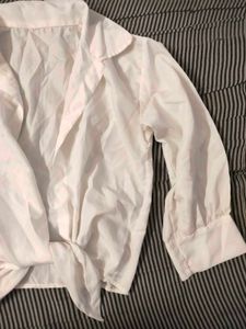 White Tie-Front shirt