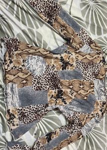 Patterned Long Sleeve Top cheetah