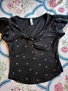 Floral Puff Sleeve Top