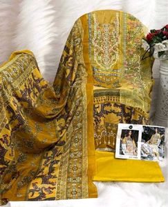 pakistani embroidery work Elegant Dress Material