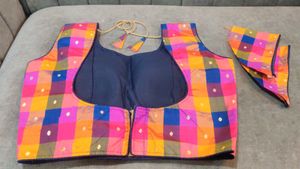 Multicolour Silk Saree Blouse