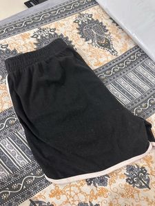 Cute Black Lounge Shorts, Waist- 30