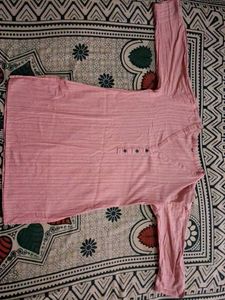 Pink Striped Kurti