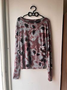 Floral Print Sweater