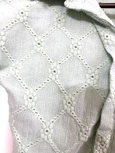 Mint Green Textured Shirt