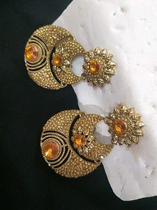 Golden Orange Earrings