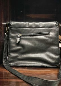 Leather Black Sling Bag
