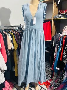 Elegant Blue Maxi Dress