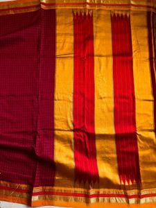 Handloom Cotton Silk Gadwal saree