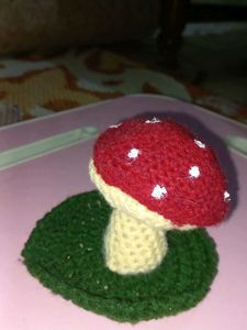 Mushroom Chrochet Jewellary Holder