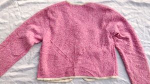 (Made In Korean) Pink Knit Cardigan