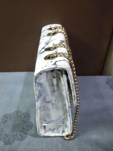 Shimmery White Hand Bag