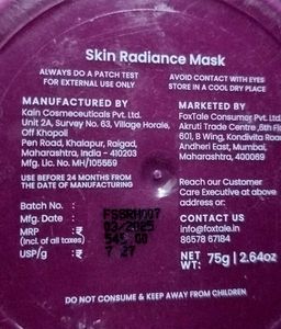 Foxtale Skin Radiance Mask