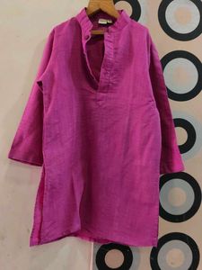 Pink Cotton Kurta