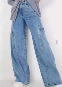 SARFARAAS Women Wide Leg High Rise Jeans