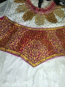 White Anarkali Full Set
