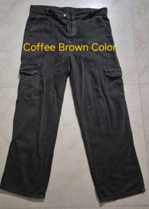 Coffee Brown Cargo Jeans