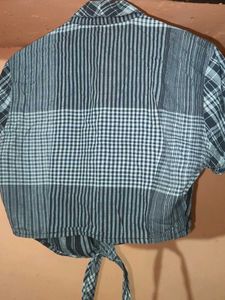 NITYA Striped Tie-Front Top