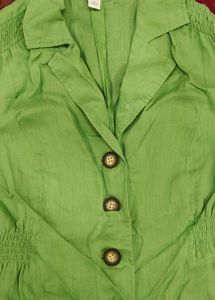 Green Button-Up Blazer