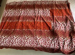 Animal Print Saree With Matching Stitched Blouse