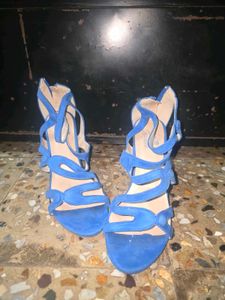 Blue Suede Heels - Size 9