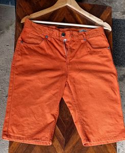 NUON Orange  Denim Shorts Size 28