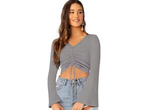 Grey Long Sleeve Top