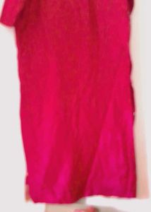 Dark Rose Kurti Set With Plazo Bilkul New