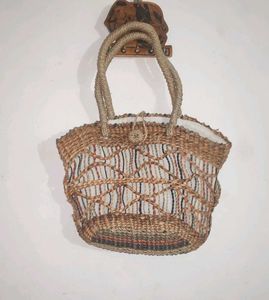 Woven Straw Tote Bag
