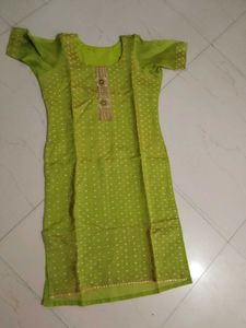 Green Cotton Kurta Set