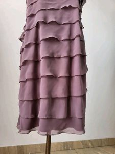 Elegant Mauve Tiered Dress