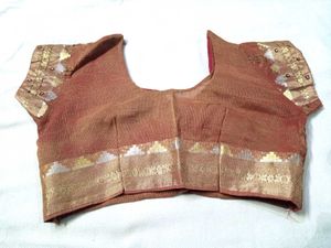 Silk Saree green brown and golden ❤make offer ✨