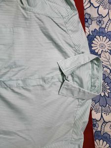 LessUsed LightOliveGreen WithWhiteSripes Shirt