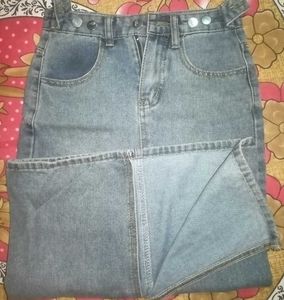 Women Denim Midi Skirt