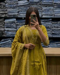 Beautiful Cotton Anaarkali Available In 4 Colour